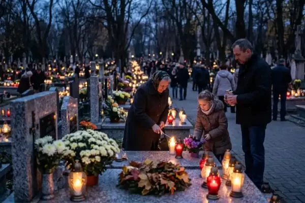 vėlinės paminimos kapinėse