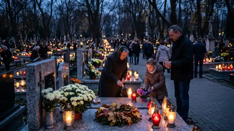 vėlinės paminimos kapinėse