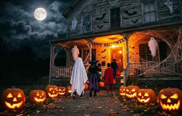 helovinas švenčiamas lankant namus