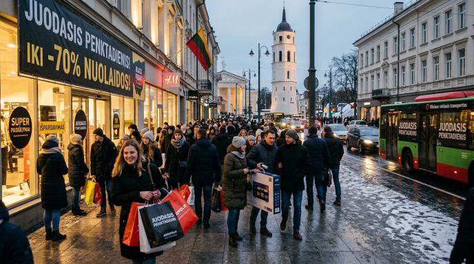 juodasis penktadienis prkeybos centruose