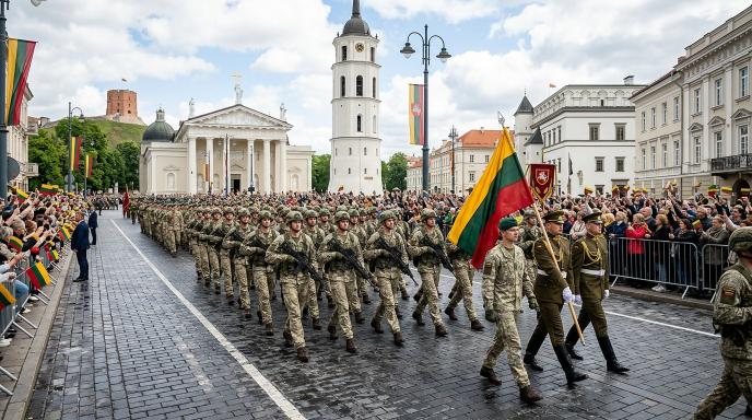 lietuvos kariuomenės diena vilniaus centre