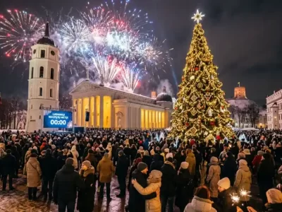 miesto centre švenčiami naujieji metai