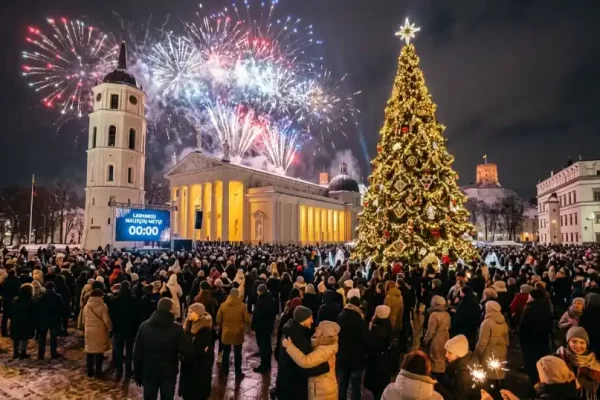miesto centre švenčiami naujieji metai