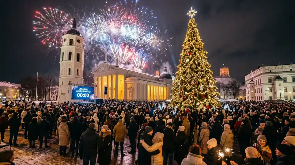 miesto centre švenčiami naujieji metai